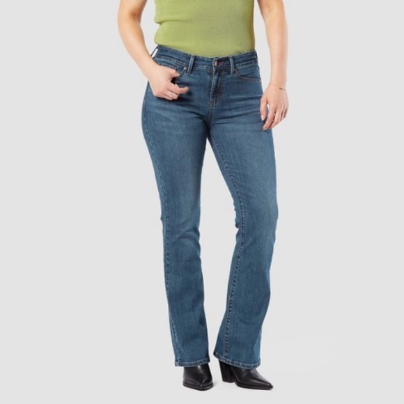DENIZEN from Levi's Women's Mid-Rise Bootcut Jeans Groove Indigo Size 6M - Picture 1 of 4